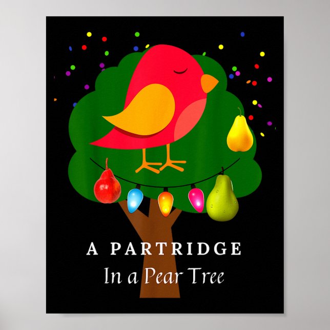 Poster Partridge In A Pear Tree Twelve Days Of Christmas  (Frente)
