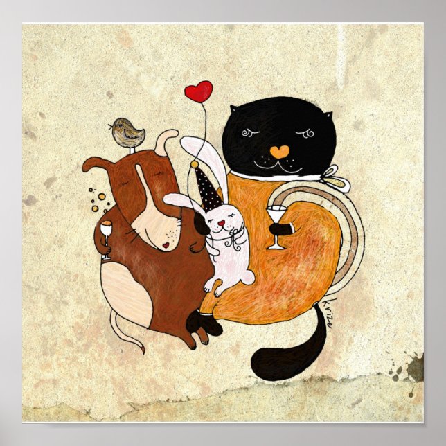 Póster Party Print by Krize (Frente)