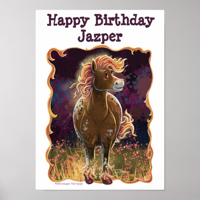 Poster Party Time Fire Horse (Frente)