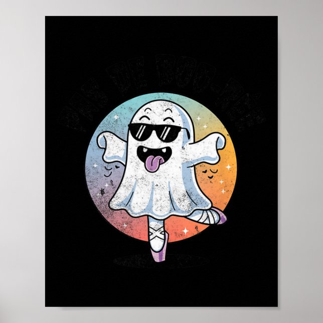 Poster Pas De Boo Ree Funny Ghost Dance Halloween (Frente)