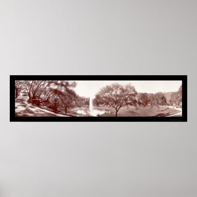 Poster Pasadena Busch Gardens Foto 1909 (Frente)