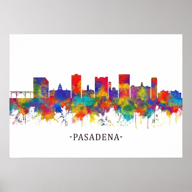 Poster Pasadena Skyline (Frente)