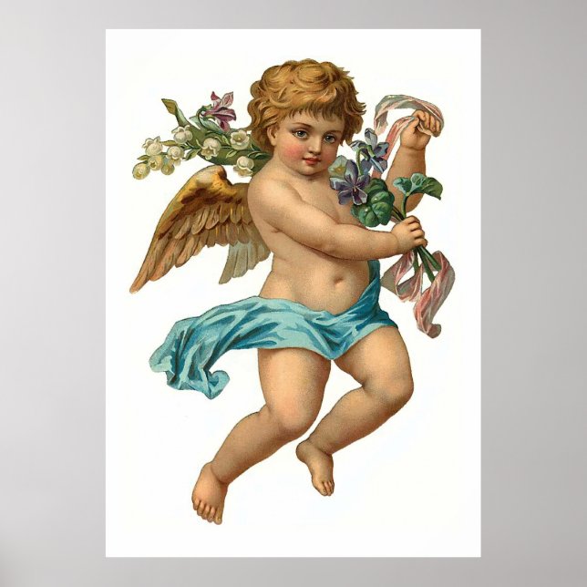 Póster Páscoa Angel Vintage Páscoa (Frente)