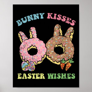 Poster Páscoa Bunny Kisses Deseja A Caça De Ovos A Rosqui