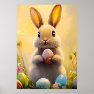 Poster Páscoa Bunny Retrato