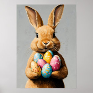 Poster Páscoa Bunny Retrato