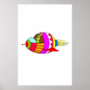 Póster Páscoa Bunny Rocketeer