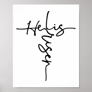 Poster Páscoa Christian Ele É Homem De Ressurreição Do So