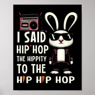 Poster Páscoa Coelhinha Hip Hop Hippity Engraçadas Mulher
