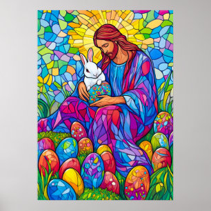Poster Páscoa Cristã Jesus de Vidro Estreito