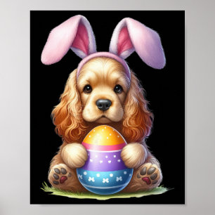 Poster Páscoa De Cachorro Espanhol Bonito Páscoa D