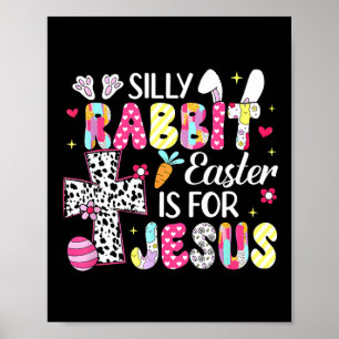 Poster Páscoa De Coelho bobo É Para Eas Religiosas Cristã