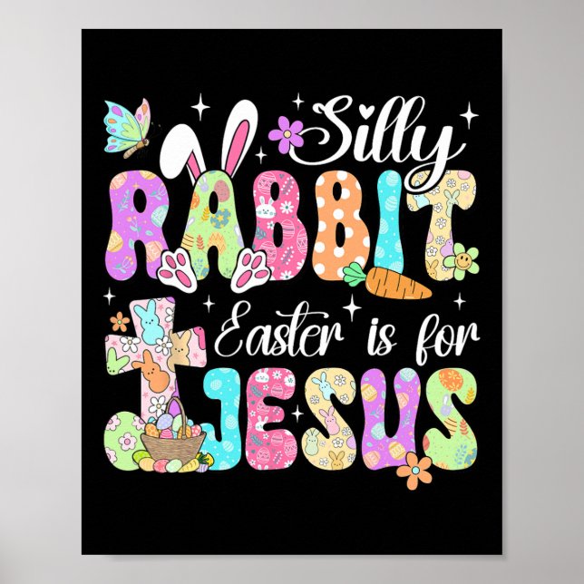 Poster Páscoa De Coelho bobo É Para Jesus Cristo Coelho B (Frente)