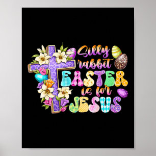 Poster Páscoa De Coelho bobo É Para Jesus Cristo Religios