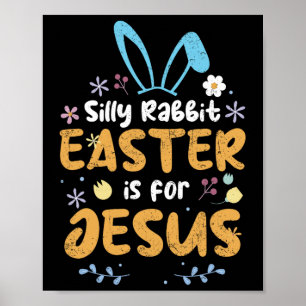Poster Páscoa De Coelho bobo É Para Jesus Páscoa Cristã