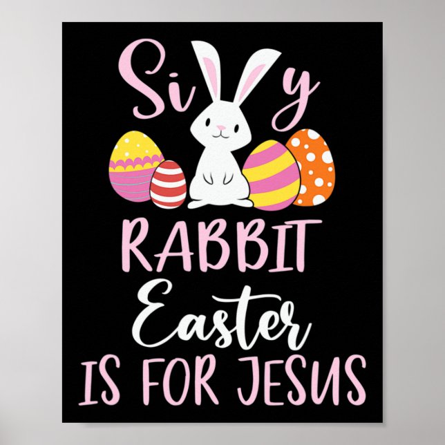 Poster Páscoa De Coelho bobo É Para Ovos De Jesus (Frente)