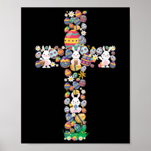 Poster Páscoa de Ovos da Cruz Cristã