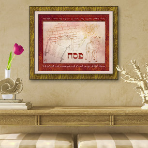 Poster Páscoa de Páscoa de Páscoa de Lamb Torah Scroll