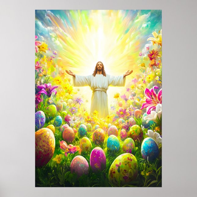 Poster Páscoa de ressurreição de Jesus (Frente)