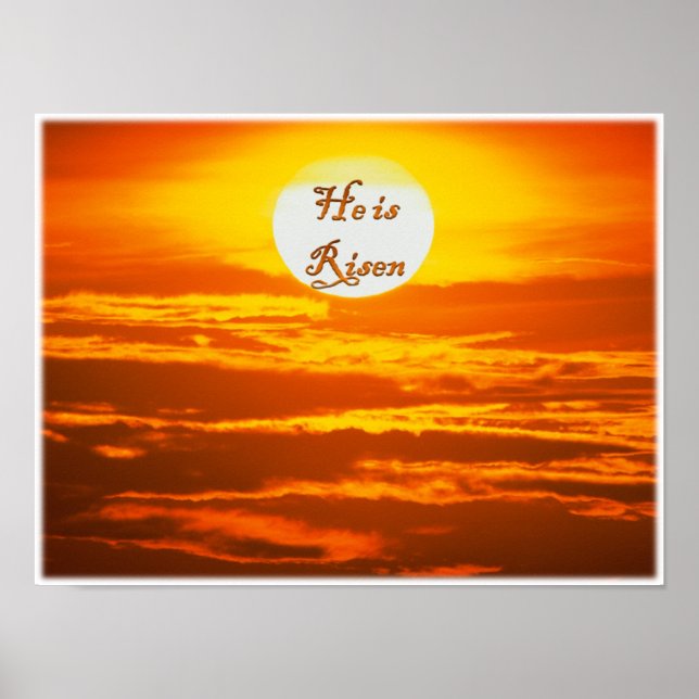 Poster Páscoa " Ele é risen" (Frente)