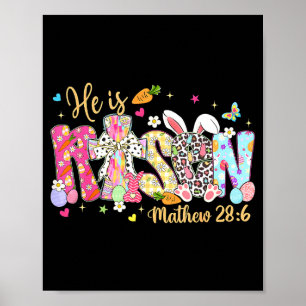 Poster Páscoa Ele Ressuscitou Jesus Cristão Mulheres Cria