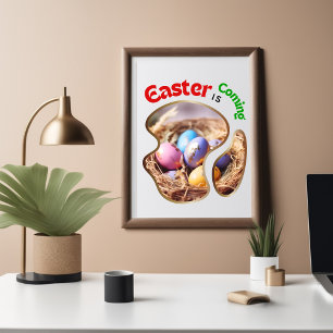 Póster Páscoa está chegando - Flores