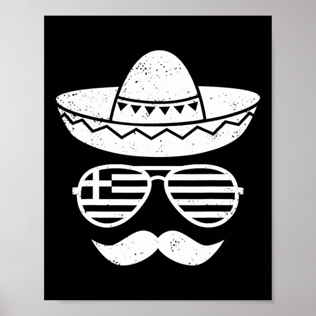 Poster Páscoa Grega Sungles Cinco De Mayo Mexicano Crianç (Frente)