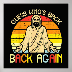 Poster Páscoa Jesus Adivinhe Quem Voltou Religioso Cristã