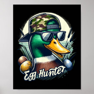 Poster Páscoa Mallard Duck A Caça Está Na Páscoa Camo Duc