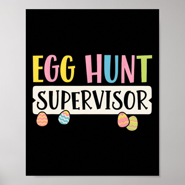 Poster Páscoa Ovo Supervisor Engraçado Mãe Pai Mulheres (Frente)