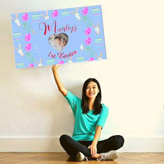 Poster Páscoa Personalizada De Pastel 1rua Coelho Adoráve