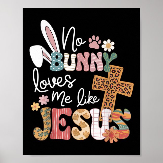 Poster Páscoa Sem Coelhinho Me Ama Como Crianças Cristãs  (Frente)