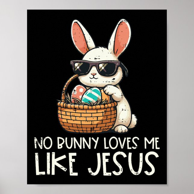 Poster Páscoa Sem Coelhinho Me Ama Como Crianças Cristãs  (Frente)