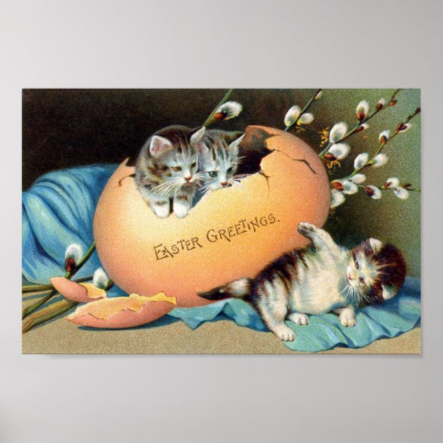 Póster Páscoa Vintage (Frente)