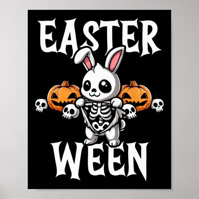 Poster Páscoa Weeleton Bunny Halloween Theme (Frente)