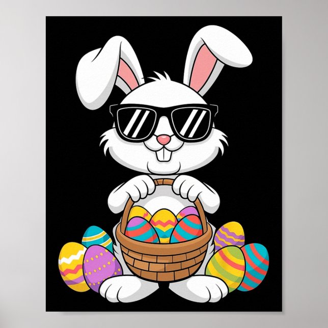 Poster Páscoas Meninas Crianças Crianças Bebês Coelho Coe (Frente)