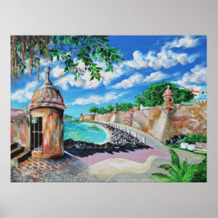 Poster Paseo del Morro, Old San Juan, Porto Rico
