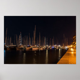 Poster Paseo maritimo à noite - Palma de Maiorca