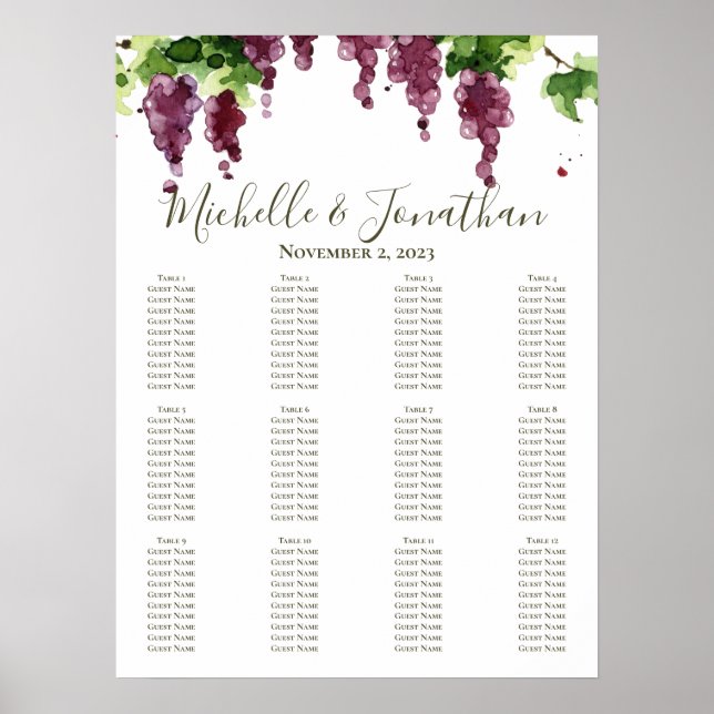 Poster Paso Robles Vineyard Winery Casamento (Frente)