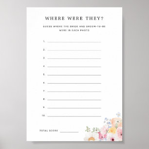 Poster Passado Colorido Floral Pastel Jogo Onde Estavam