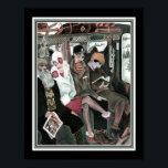 Poster "Passageiros dos comboios" Art Deco 1922<br><div class="desc">Passageiros de trem,  Impressão de Art Deco 1922 para a Revista Jugend. 11x14 mostrado. Também disponível em tamanhos padrão 16x20,  8x10,  assim como personalizados.</div>