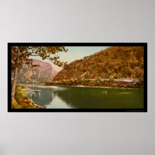 Poster Passagem do comboio pelo desvio de água de Delawar