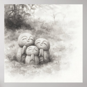 Poster Passagem Silenciosa — Harmonia Wabi-Sabi em Pintur