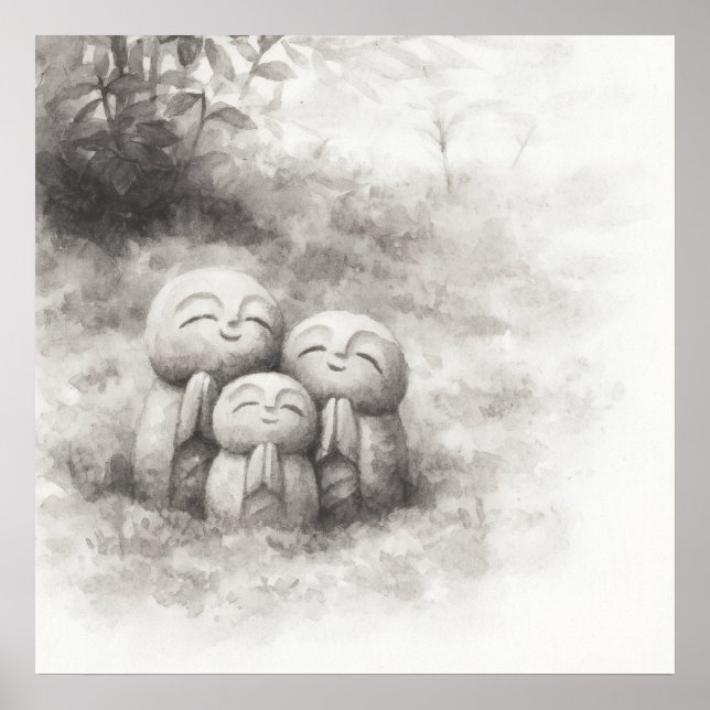 Poster Passagem Silenciosa — Harmonia Wabi-Sabi em Pintur (Frente)