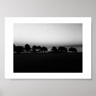 Poster Passando árvores no Canadá - Fotografia branca e n