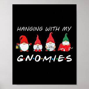 Poster Passando Com Meu Gnomies Divertido Gnomo Natal Ami