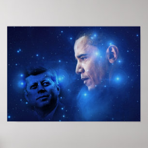 Póster Passando da Tocha, John F. Kennedy Barack Obama