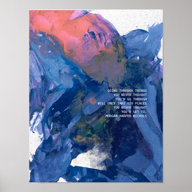 Poster "Passando por coisas que você nunca pensou..." (Frente)