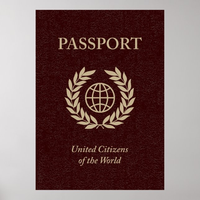 Póster passaporte maroon (Frente)