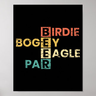 Poster Passarinho Bogey Águia Par Cerveja Jogador de Golf